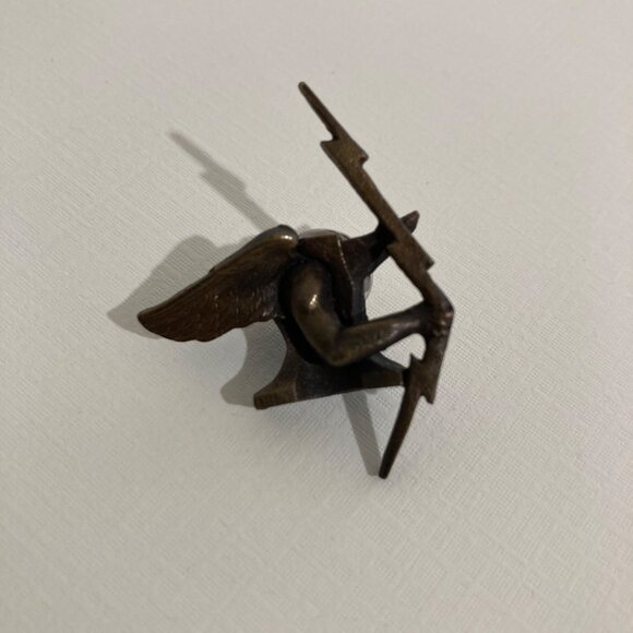 Other - Vintage Lapel Pin Or Tie Tack Headless Winged Lightning Bolt Archer Zeus